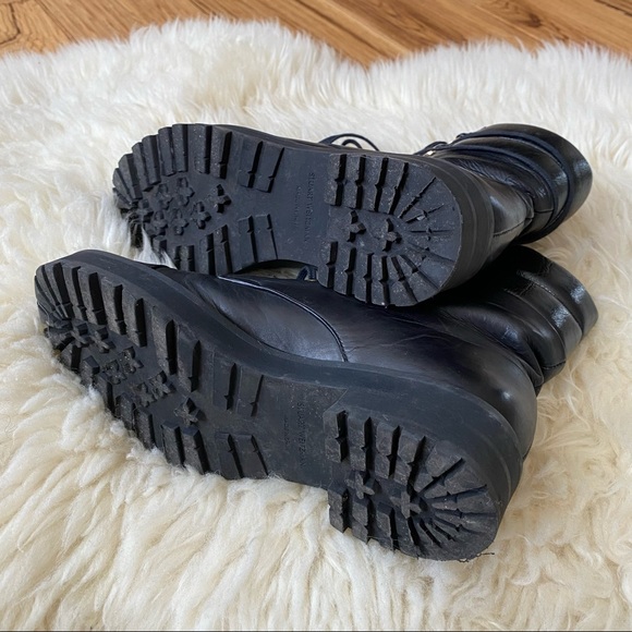 Stuart Weitzman Lexy Black Combat Boot Size 5 - Picture 6 of 13